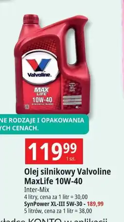 E.Leclerc Olej silnikowy synpower 5w-30 Valvoline oferta