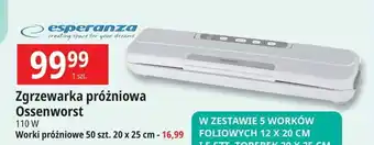 E.Leclerc Worek do pakowania próżniowego 20 x 25 cm Esperanza oferta