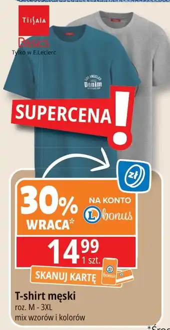 E.Leclerc T-shirt męski m-3xl Tissaia oferta