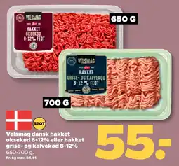 Netto Velsmag dansk hakket oksekød 8-12% eller hakket grise- og kalvekød 8-12% oferta