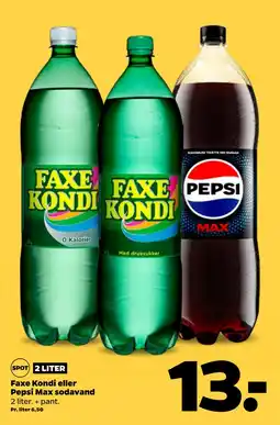 Netto Faxe Kondi eller Pepsi Max sodavand oferta