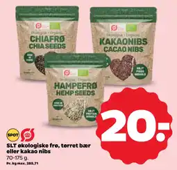 Netto SLT økologiske frø, tørret bær eller kakao nibs oferta