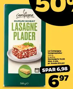 Netto La Campagna lasagneplader oferta