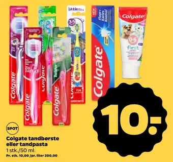 Netto Colgate tandbørste eller tandpasta oferta