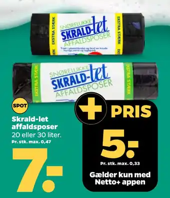 Netto Skrald-let affaldsposer oferta