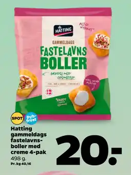 Netto Hatting gammeldags fastelavnsboller med creme 4-pak oferta