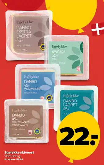 Netto Egelykke skiveost oferta