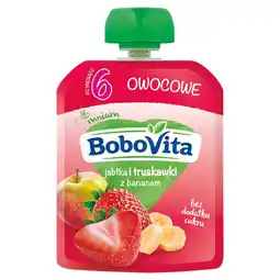 Delikatesy Centrum BoboVita Mus jabłka i truskawki z bananem po 6. miesiącu 80 g oferta