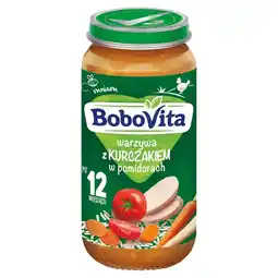 Dino BoboVita Warzywa z kurczakiem w pomidorach po 12 miesiącu 250 g oferta