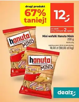 Dealz Wafelki orzechowe mini Hanuta oferta