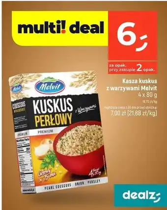 Dealz Kuskus perłowy z warzywami Melvit oferta