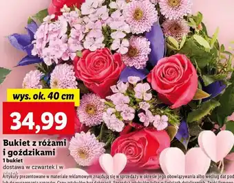 Lidl Bukiet róż i goździków oferta