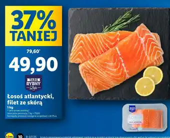 Lidl Łosoś atlantycki filet ze skórą Targ Rybny Lidla oferta