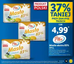 Lidl Masło ekstra 83 % Pilos oferta