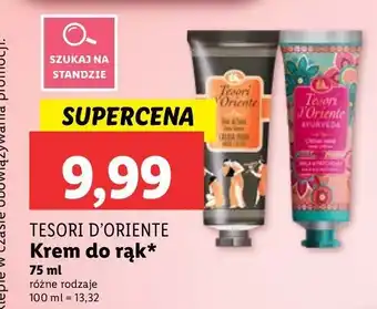 Lidl Krem do rąk Tesori D'oriente oferta