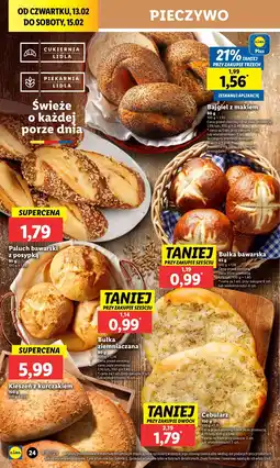 Lidl Paluch bawarski z posypką Chrupiące Z Pieca oferta