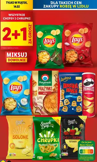 Lidl Chipsy karbowane chilli i limonka Snack Day oferta