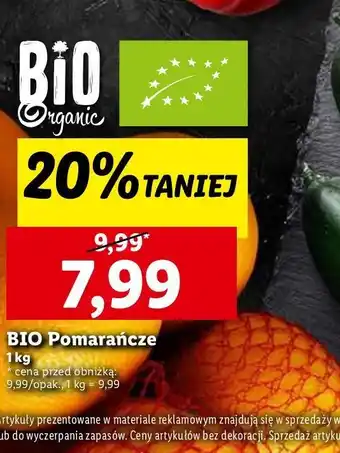 Lidl Pomarańcze bio Bio Organic oferta