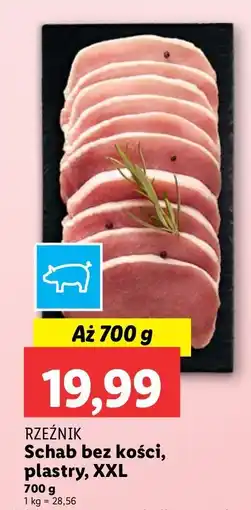 Lidl Schab bez kości - plastry Rzeźnik Codzienna Dostawa oferta