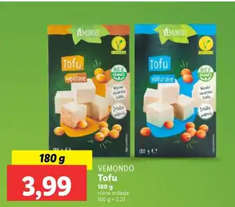 Lidl Tofu o smaku naturalnym Vemondo oferta