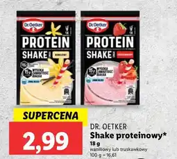 Lidl Protein shake truskawkowy Dr. Oetker oferta