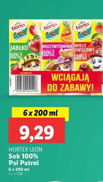 Lidl Soki owocowe mix Hortex Leon oferta