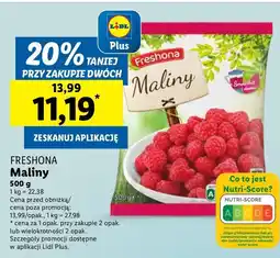 Maliny mrożone Freshona