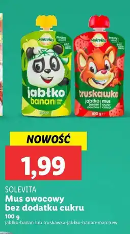 Lidl Mus jabłko-banan Solevita oferta