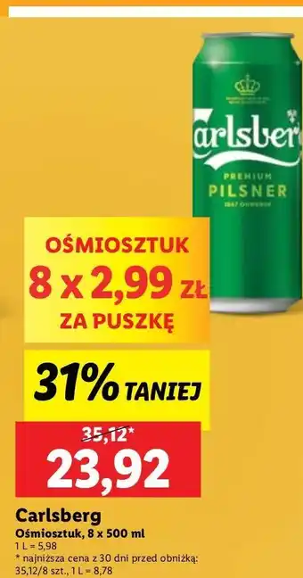 Lidl Piwo Carlsberg Export Premium Pilsner oferta