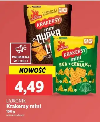 Lidl Krakersy chakalaka Lajkonik Mini oferta