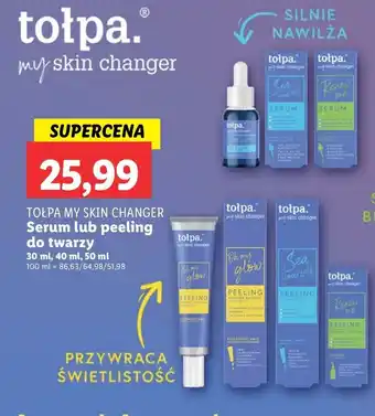 Lidl Peeling do twarzy renew me Tołpa My Skin Changer oferta