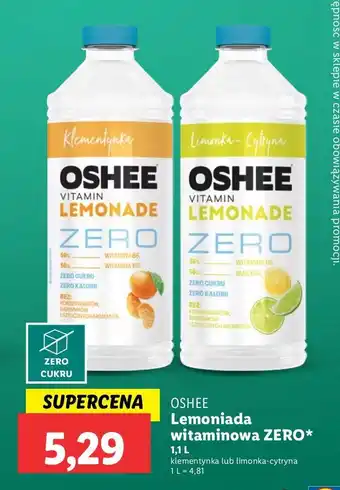 Lidl Napój klementynka Oshee Vitamin Lemonade Zero oferta