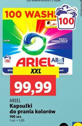 Lidl Kapsułki do prania kolorów Ariel All In 1 oferta