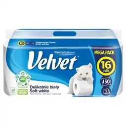 Lidl Velvet Papier toaletowy delikatnie biały 16 rolek oferta