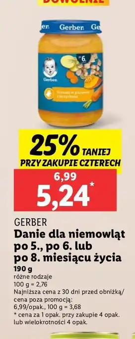 Lidl Kurczak w potrawce z jarzynami Gerber oferta