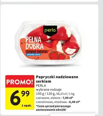 Intermarche Antipasti papryczki miodowe nadziewane serkiem Perla antipasti oferta