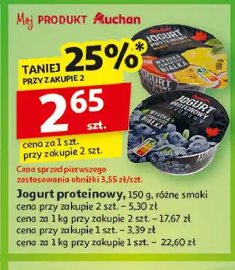 Auchan Jogurt proteinowy mango-marakuja Auchan oferta