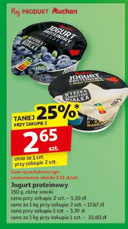 Auchan Jogurt proteinowy waniliowy Auchan oferta