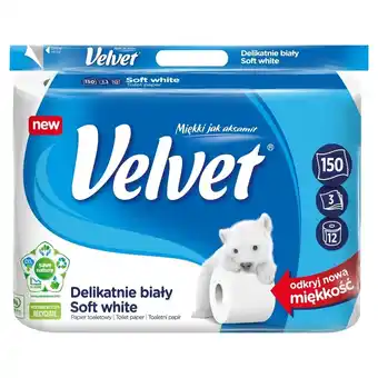 Kaufland Velvet Papier toaletowy delikatnie biały 12 rolek oferta