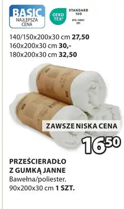 JYSK Prześcieradło TEX oferta