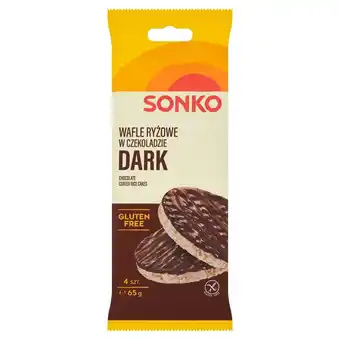 Żabka Sonko Wafle ryżowe w czekoladzie 65 g (4 sztuki) oferta