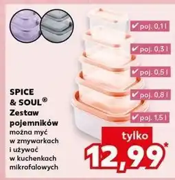 Kaufland Zestaw pojemnikow do przechowywania Spice&Soul oferta