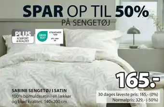 JYSK SABINE SENGETØJ I SATIN oferta