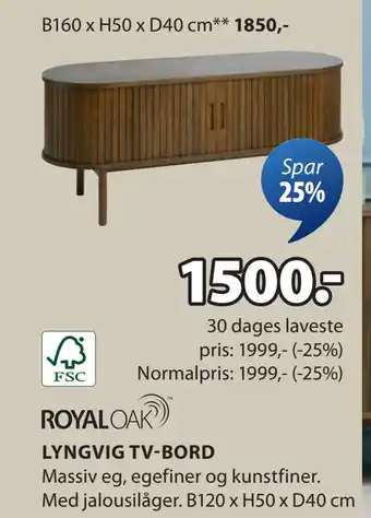 JYSK LYNGVIG TV-BORD oferta