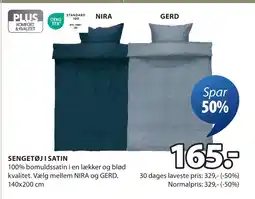 JYSK SENGETØJ I SATIN oferta