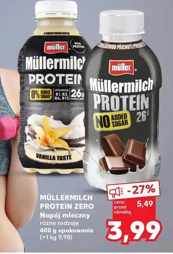 Kaufland Napój mleczny waniliowy Muller mullermilch protein oferta