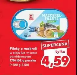 Kaufland Filety z makreli w sosie pomidorowym K-classic oferta