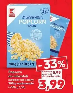 Kaufland Popcorn maślany K-classic oferta