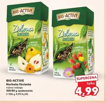 Kaufland Herbata z kawałkami opuncji Big-active herbata zielona oferta