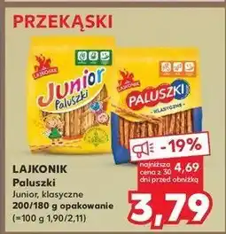 Kaufland Paluszki Lajkonik junior paluszki oferta